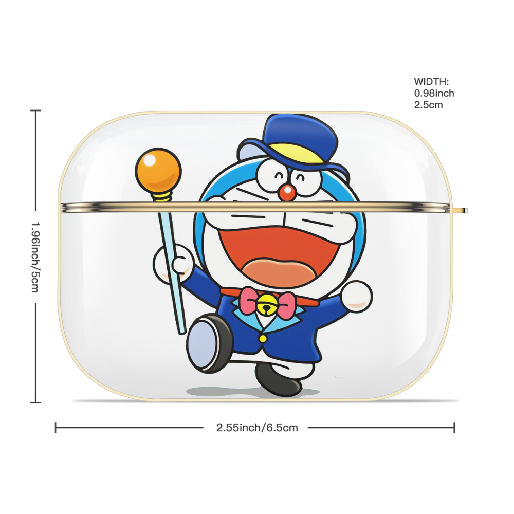 ドラえもん Doraemon 【AirPods Pro用】ハードシェル保護ケース｜耐衝撃・防指紋・カラビナ付き商品仕様