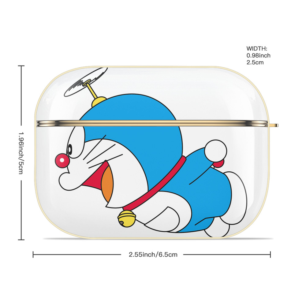 ドラえもん Doraemon 【AirPods Pro用】ハードシェル保護ケース｜耐衝撃・防指紋・カラビナ付き商品仕様