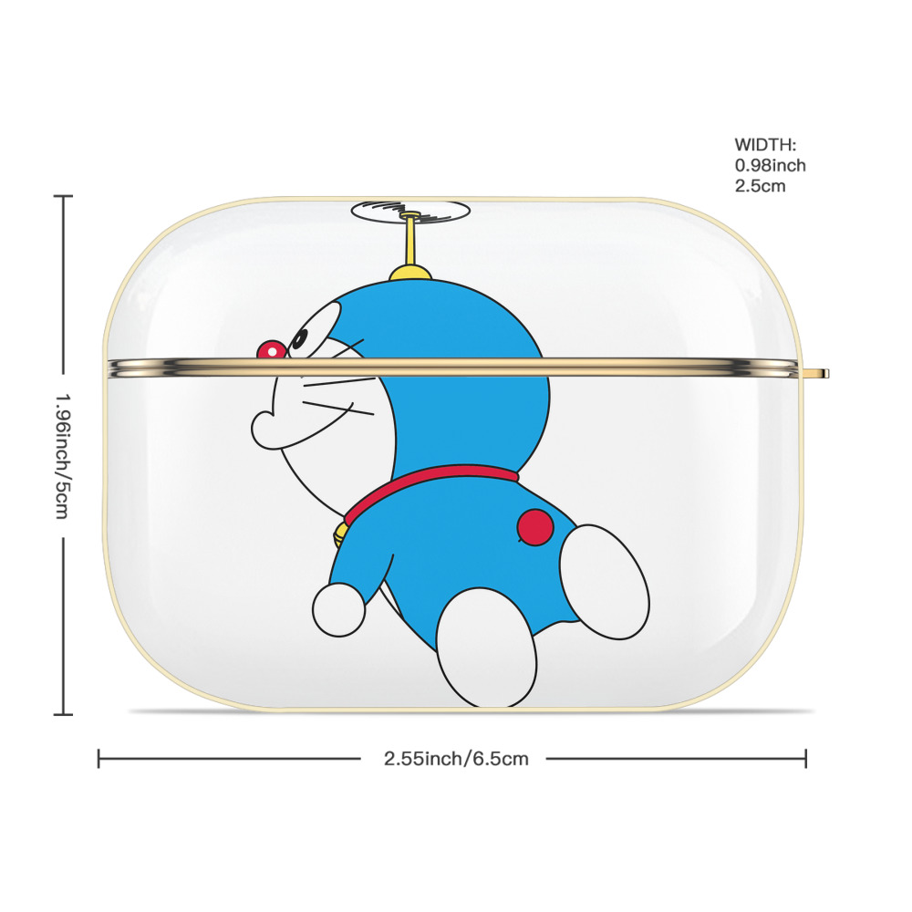 ドラえもん Doraemon 【AirPods Pro用】ハードシェル保護ケース｜耐衝撃・防指紋・カラビナ付き商品仕様