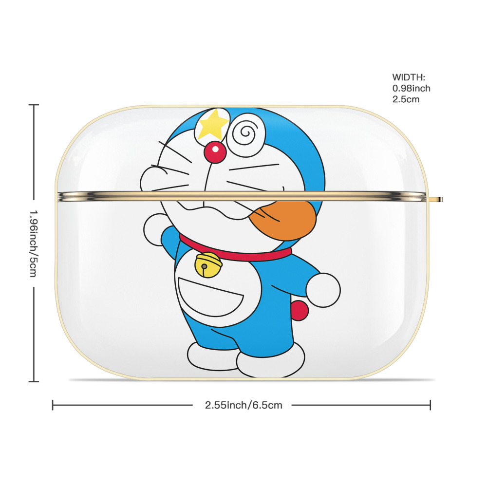 ドラえもん Doraemon 【AirPods Pro用】ハードシェル保護ケース｜耐衝撃・防指紋・カラビナ付き商品仕様