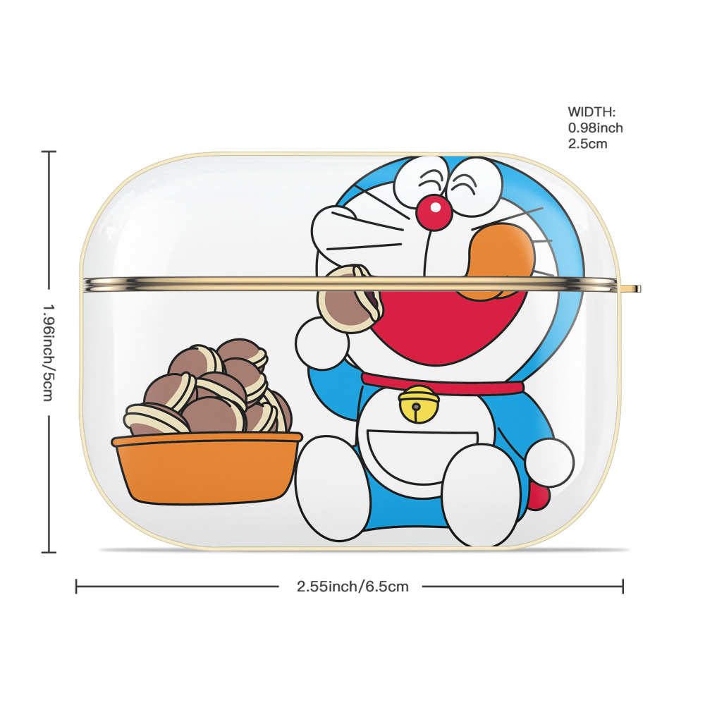 ドラえもん Doraemon 【AirPods Pro用】ハードシェル保護ケース｜耐衝撃・防指紋・カラビナ付き商品仕様