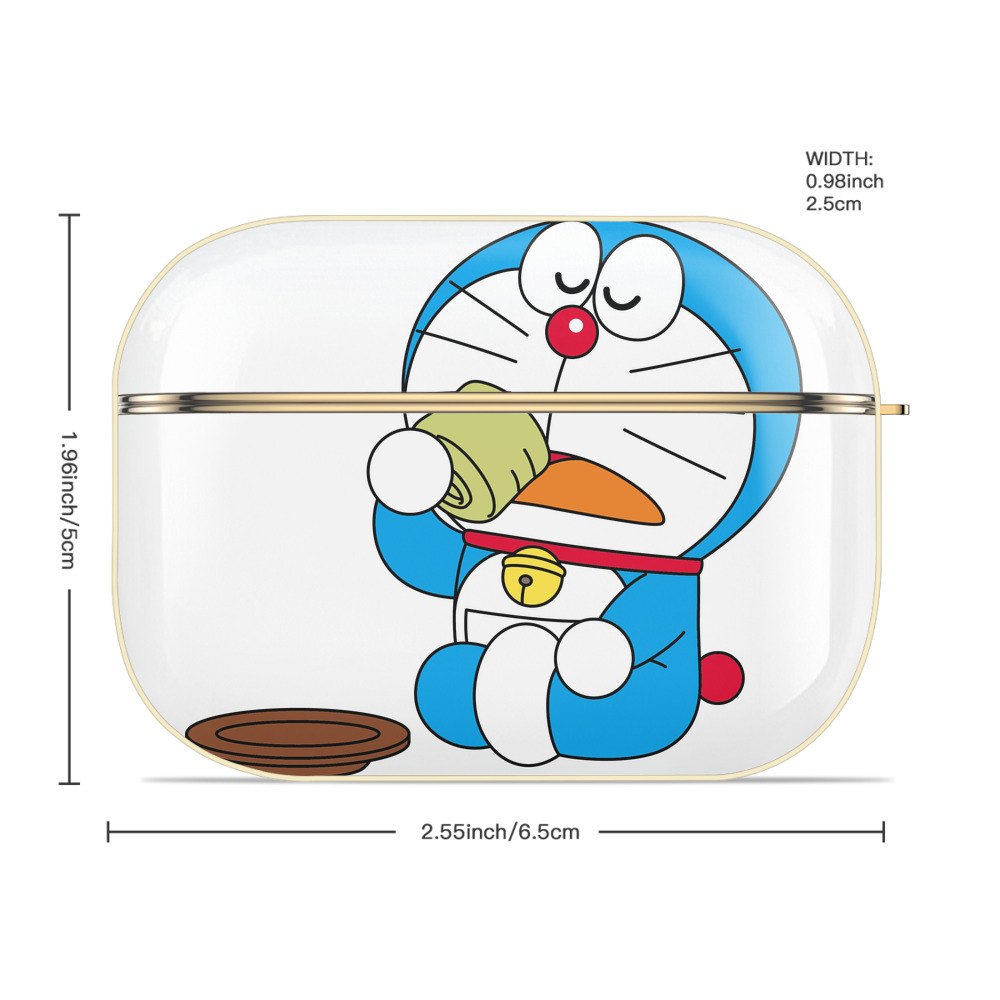 ドラえもん Doraemon 【AirPods Pro用】ハードシェル保護ケース｜耐衝撃・防指紋・カラビナ付き商品仕様