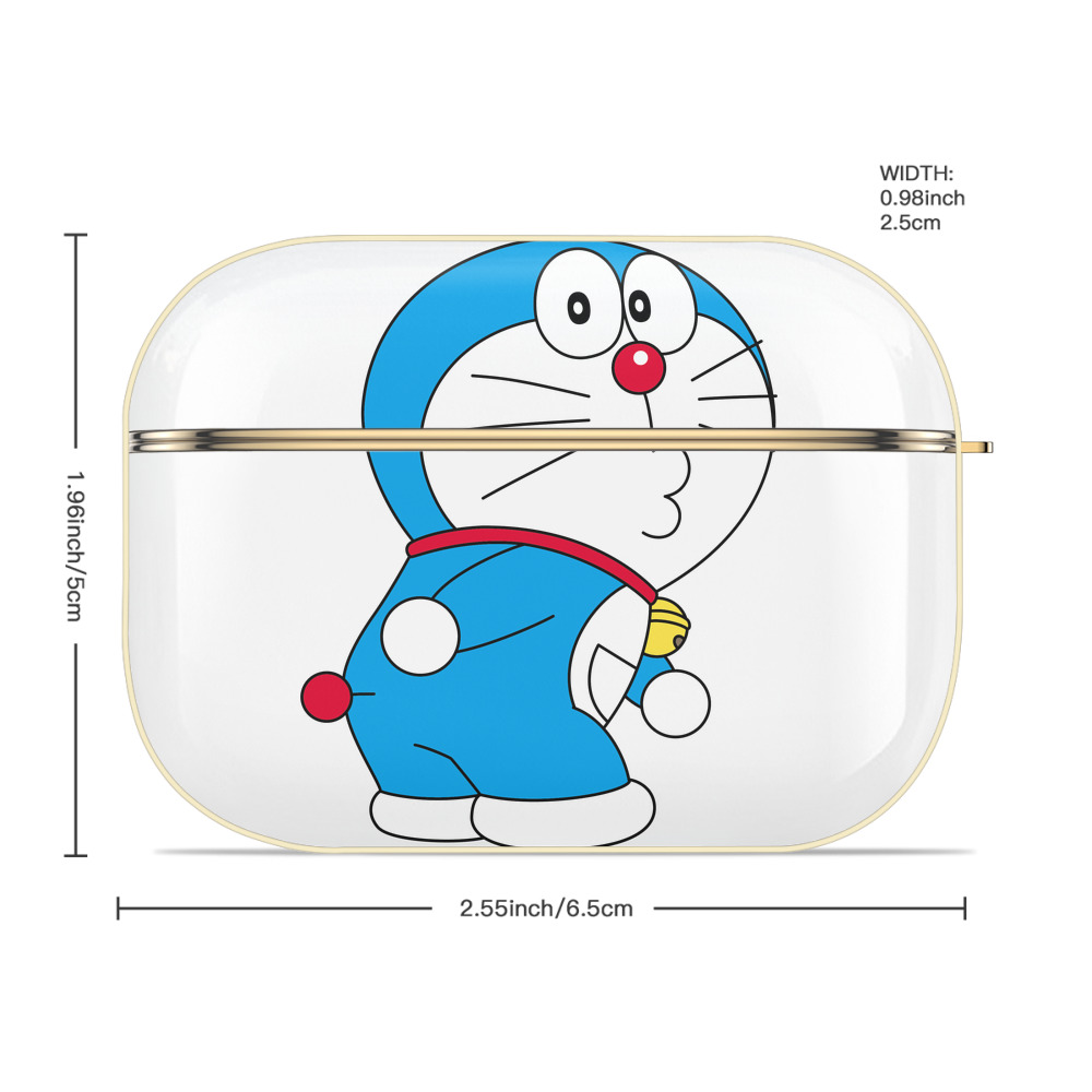 ドラえもん Doraemon 【AirPods Pro用】ハードシェル保護ケース｜耐衝撃・防指紋・カラビナ付き商品仕様
