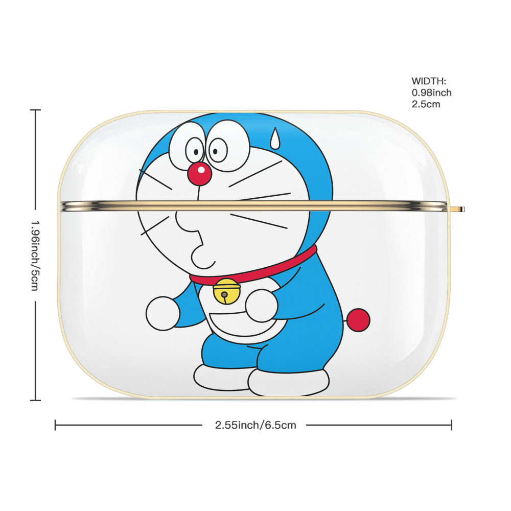 ドラえもん Doraemon 【AirPods Pro用】ハードシェル保護ケース｜耐衝撃・防指紋・カラビナ付き商品仕様