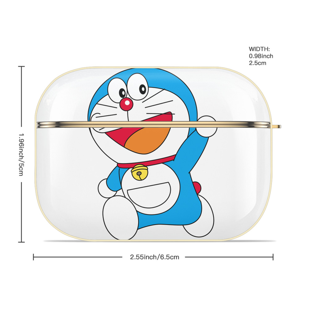 ドラえもん Doraemon 【AirPods Pro用】ハードシェル保護ケース｜耐衝撃・防指紋・カラビナ付き商品仕様