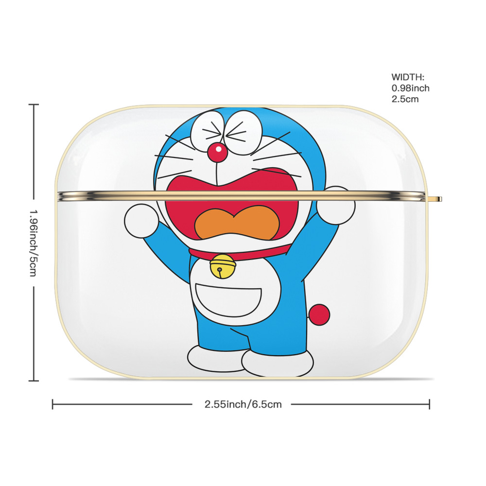 ドラえもん Doraemon 【AirPods Pro用】ハードシェル保護ケース｜耐衝撃・防指紋・カラビナ付き商品仕様