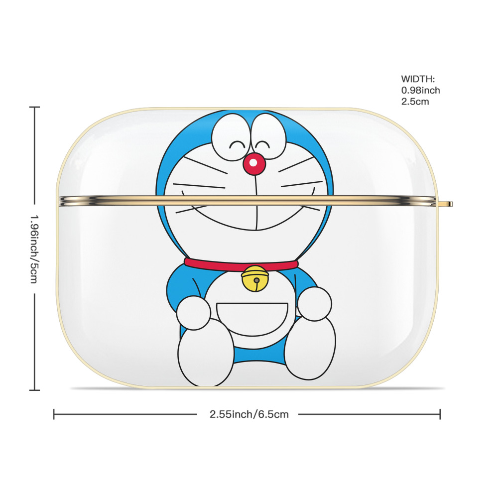 ドラえもん Doraemon 【AirPods Pro用】ハードシェル保護ケース｜耐衝撃・防指紋・カラビナ付き商品仕様