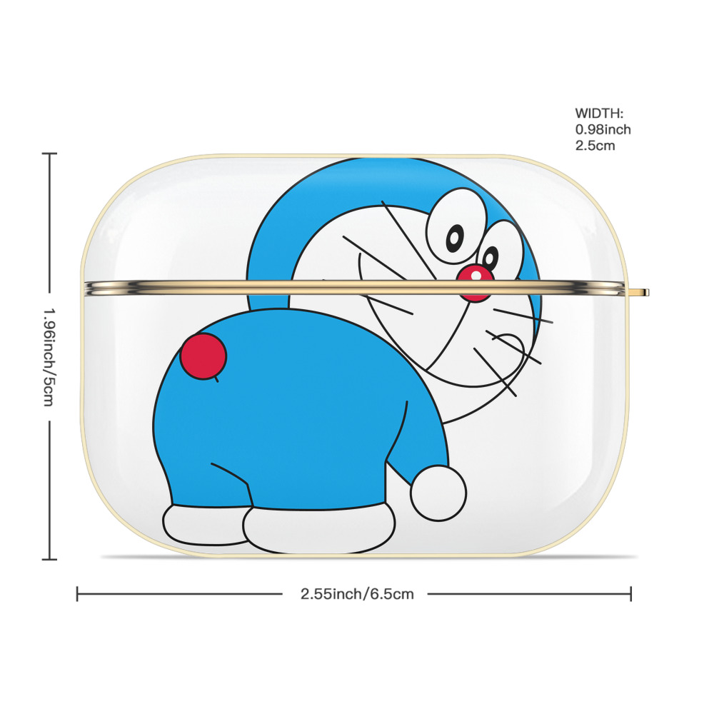 ドラえもん Doraemon 【AirPods Pro用】ハードシェル保護ケース｜耐衝撃・防指紋・カラビナ付き商品仕様