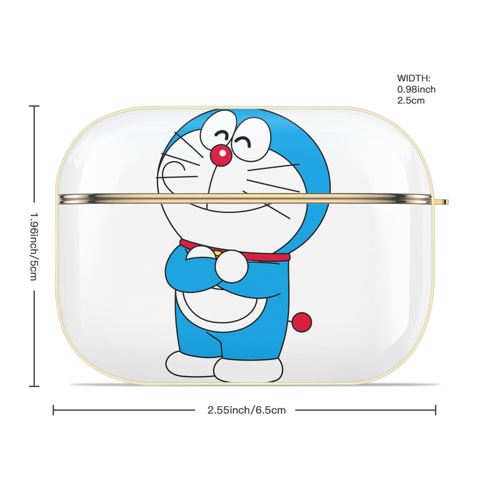 ドラえもん Doraemon 【AirPods Pro用】ハードシェル保護ケース｜耐衝撃・防指紋・カラビナ付き商品仕様