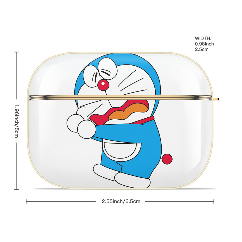 ドラえもん Doraemon 【AirPods Pro用】ハードシェル保護ケース｜耐衝撃・防指紋・カラビナ付き商品仕様