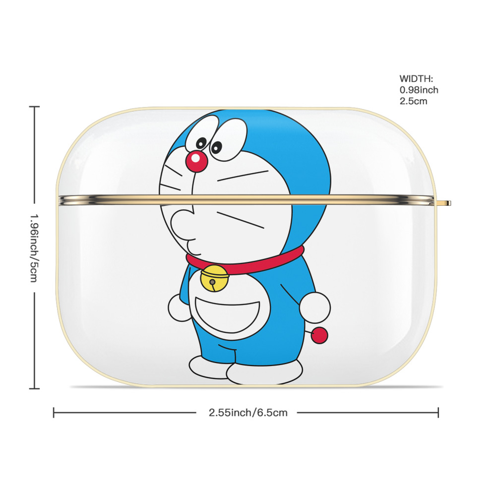 ドラえもん Doraemon 【AirPods Pro用】ハードシェル保護ケース｜耐衝撃・防指紋・カラビナ付き商品仕様