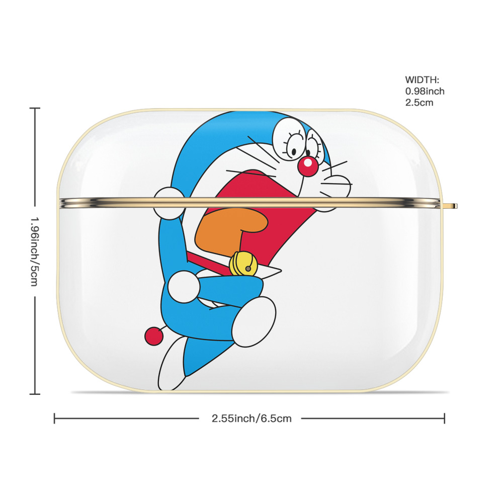 ドラえもん Doraemon 【AirPods Pro用】ハードシェル保護ケース｜耐衝撃・防指紋・カラビナ付き商品仕様