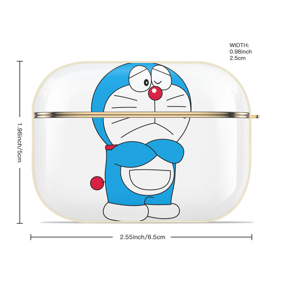 ドラえもん Doraemon 【AirPods Pro用】ハードシェル保護ケース｜耐衝撃・防指紋・カラビナ付き商品仕様