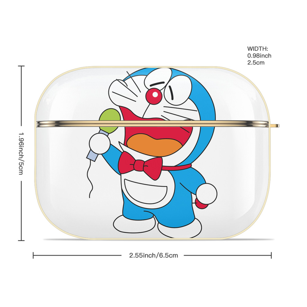 ドラえもん Doraemon 【AirPods Pro用】ハードシェル保護ケース｜耐衝撃・防指紋・カラビナ付き商品仕様