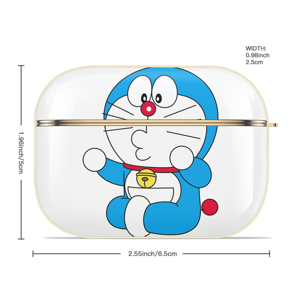 ドラえもん Doraemon 【AirPods Pro用】ハードシェル保護ケース｜耐衝撃・防指紋・カラビナ付き商品仕様