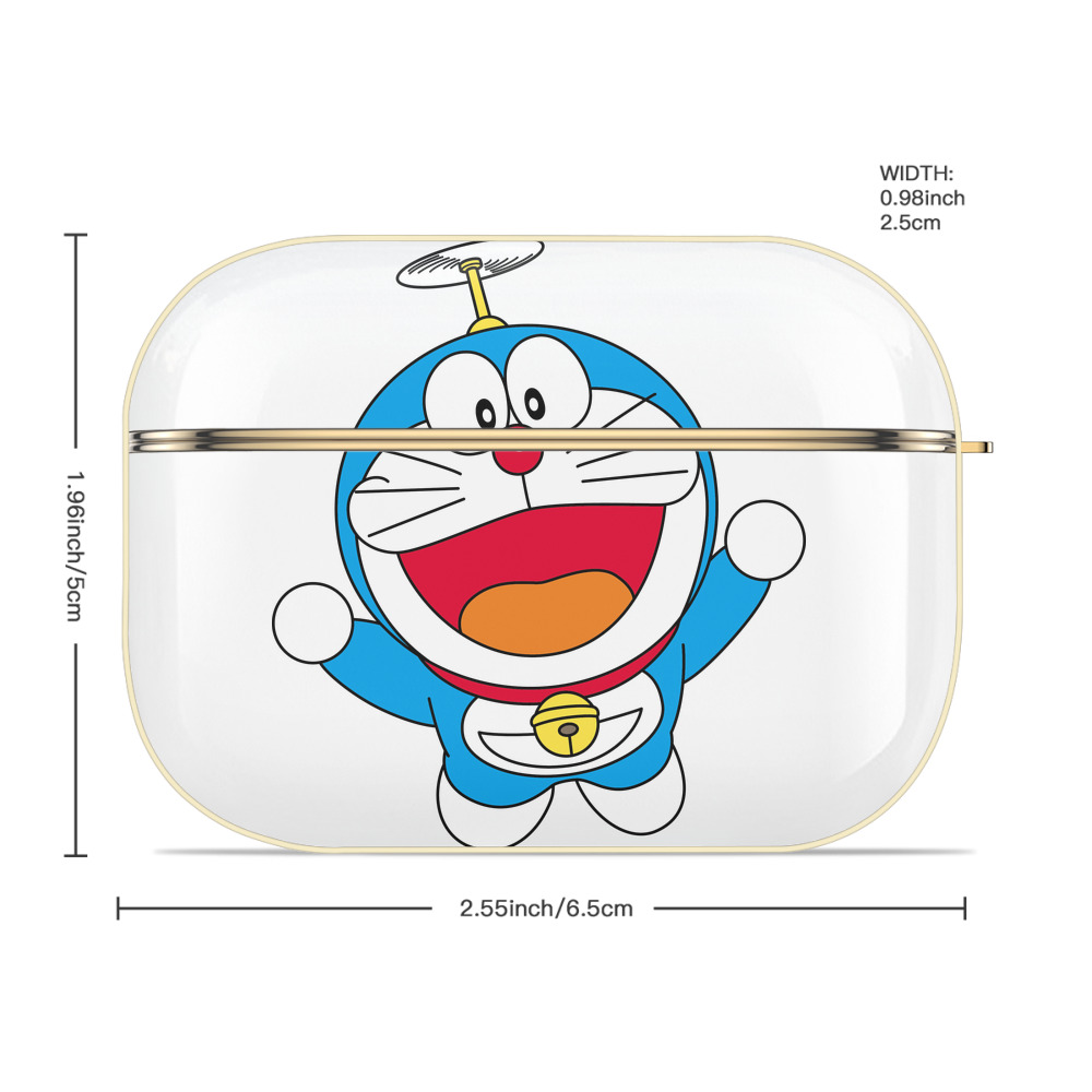 ドラえもん Doraemon 【AirPods Pro用】ハードシェル保護ケース｜耐衝撃・防指紋・カラビナ付き商品仕様
