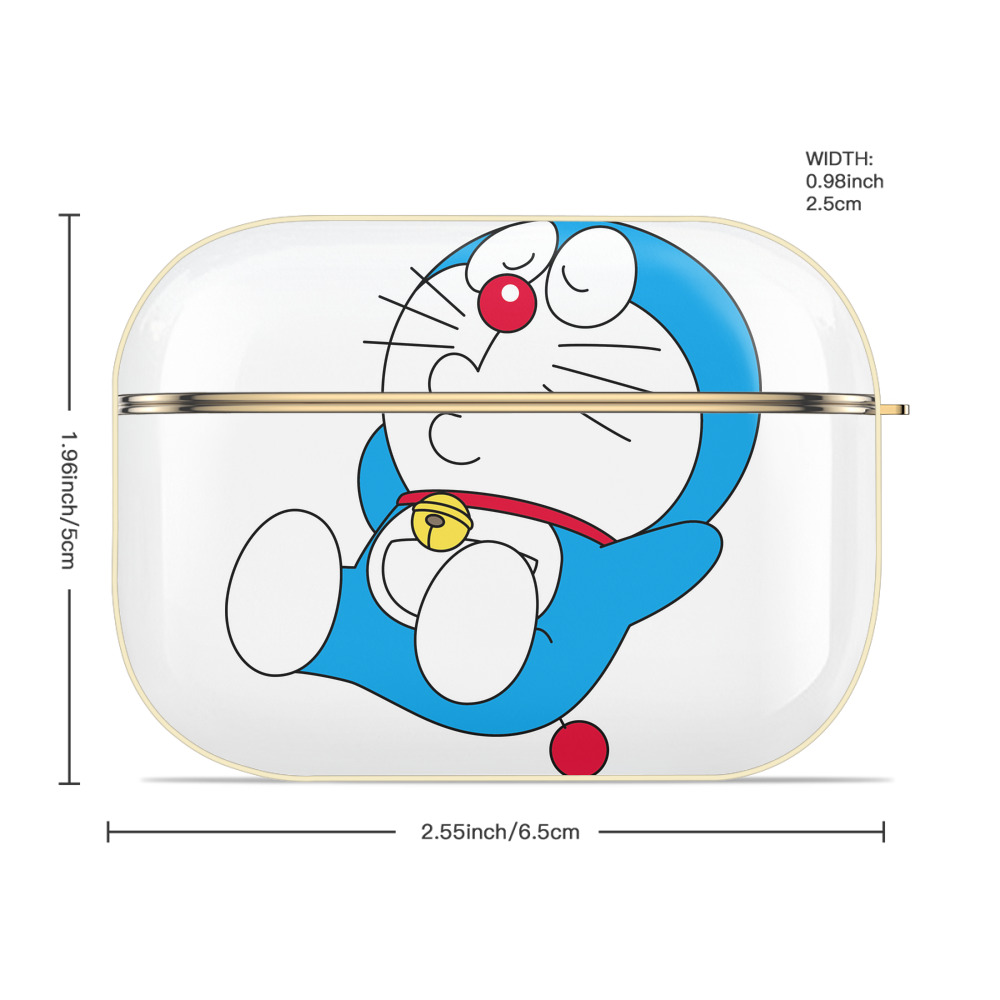 ドラえもん Doraemon 【AirPods Pro用】ハードシェル保護ケース｜耐衝撃・防指紋・カラビナ付き商品仕様