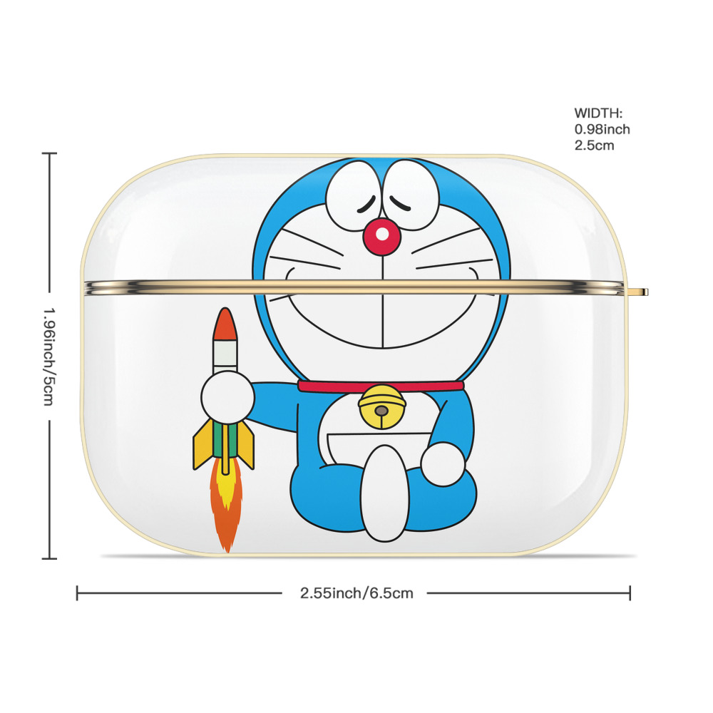 ドラえもん Doraemon 【AirPods Pro用】ハードシェル保護ケース｜耐衝撃・防指紋・カラビナ付き商品仕様
