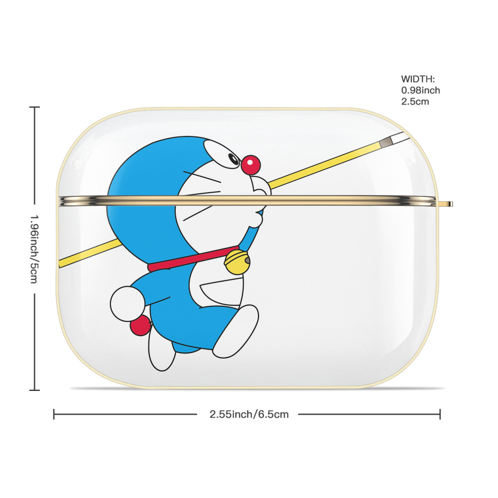 ドラえもん Doraemon 【AirPods Pro用】ハードシェル保護ケース｜耐衝撃・防指紋・カラビナ付き商品仕様