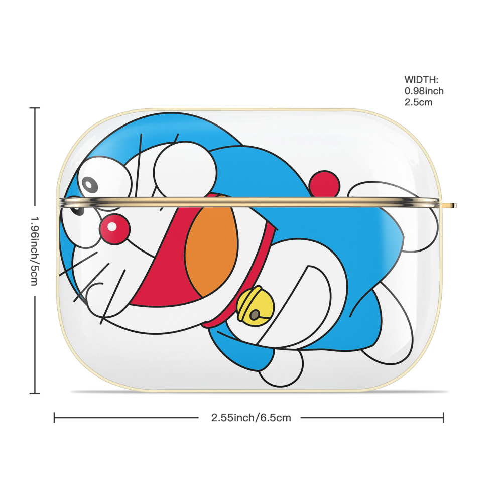 ドラえもん Doraemon 【AirPods Pro用】ハードシェル保護ケース｜耐衝撃・防指紋・カラビナ付き商品仕様