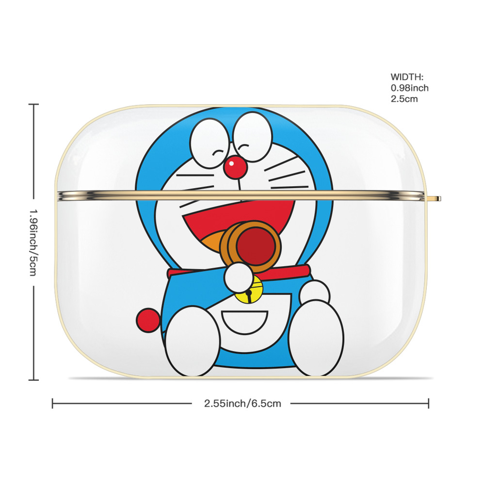 ドラえもん Doraemon 【AirPods Pro用】ハードシェル保護ケース｜耐衝撃・防指紋・カラビナ付き商品仕様