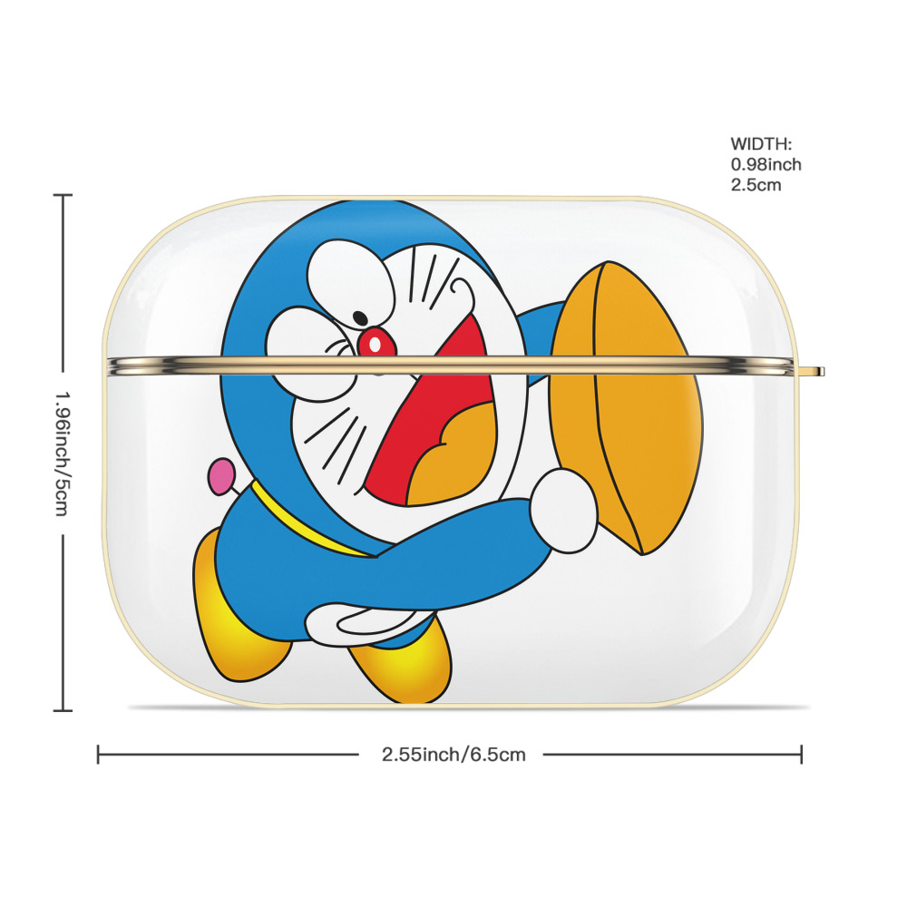 ドラえもん Doraemon 【AirPods Pro用】ハードシェル保護ケース｜耐衝撃・防指紋・カラビナ付き商品仕様