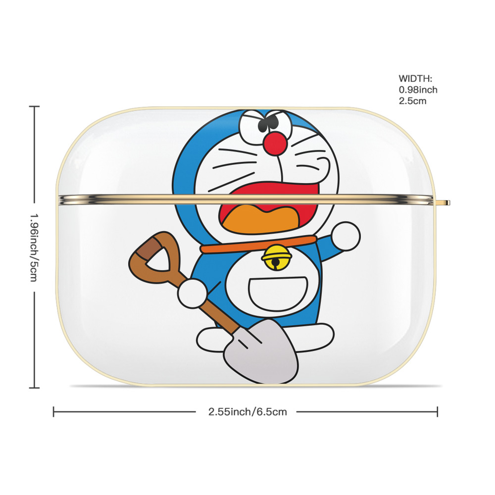 ドラえもん Doraemon 【AirPods Pro用】ハードシェル保護ケース｜耐衝撃・防指紋・カラビナ付き商品仕様