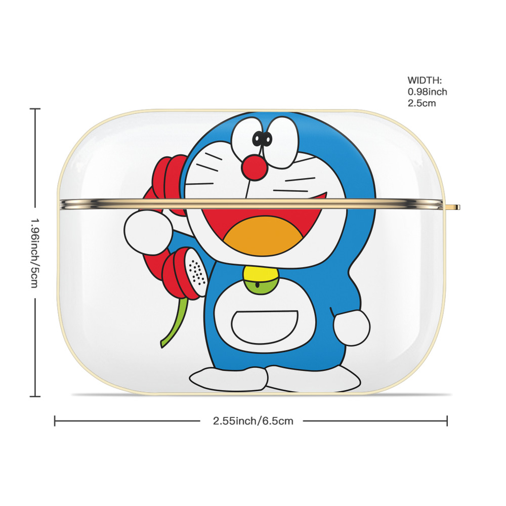 ドラえもん Doraemon 【AirPods Pro用】ハードシェル保護ケース｜耐衝撃・防指紋・カラビナ付き商品仕様