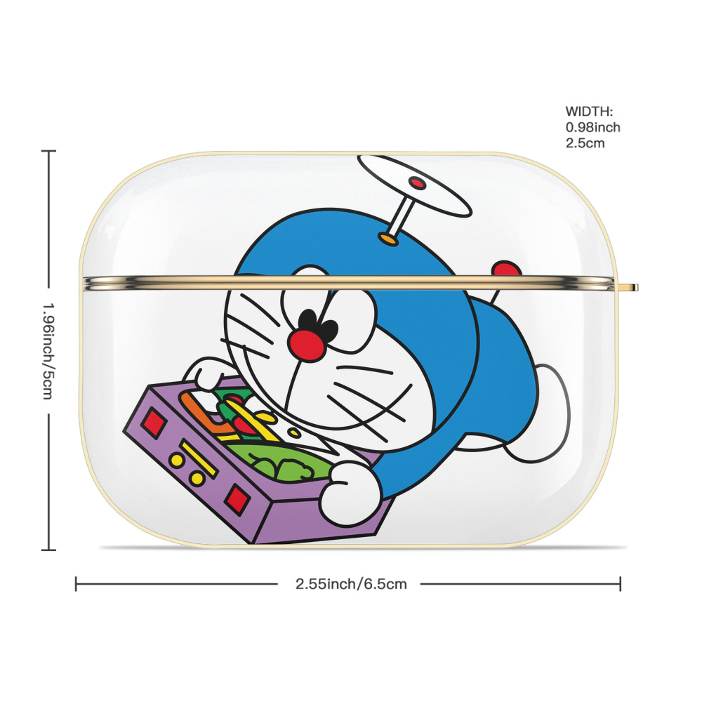ドラえもん Doraemon 【AirPods Pro用】ハードシェル保護ケース｜耐衝撃・防指紋・カラビナ付き商品仕様