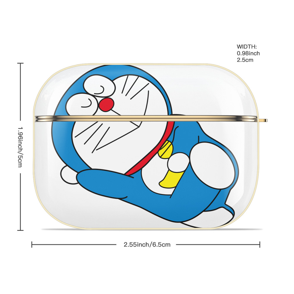ドラえもん Doraemon 【AirPods Pro用】ハードシェル保護ケース｜耐衝撃・防指紋・カラビナ付き商品仕様