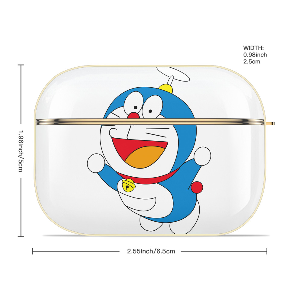 ドラえもん Doraemon 【AirPods Pro用】ハードシェル保護ケース｜耐衝撃・防指紋・カラビナ付き商品仕様