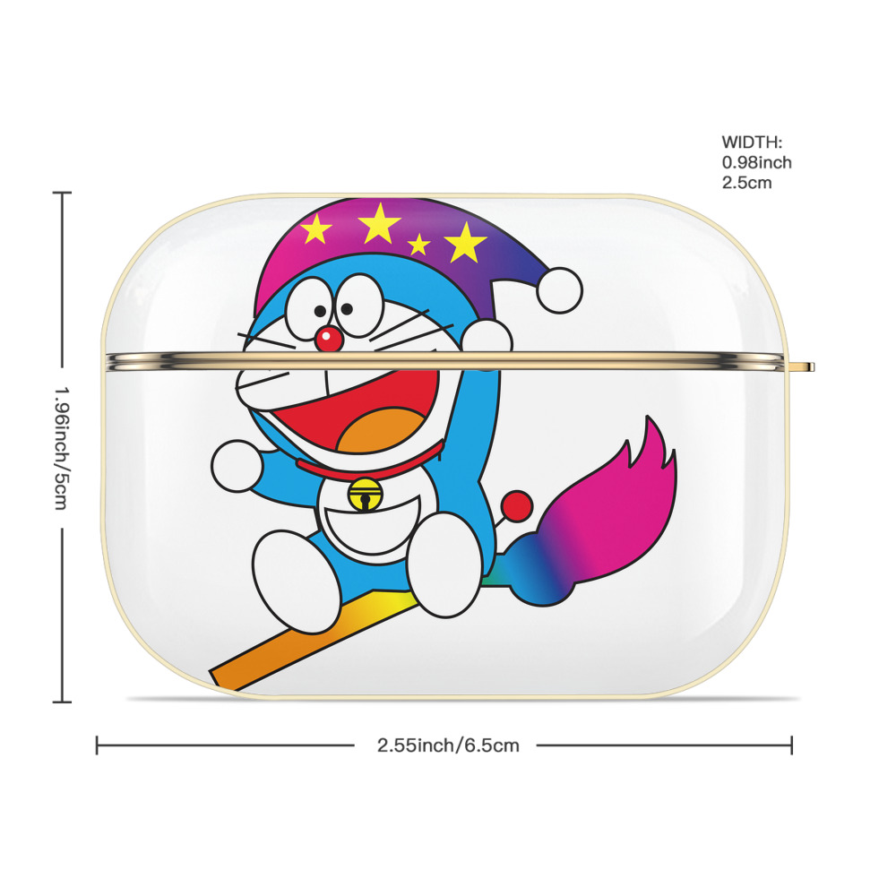 ドラえもん Doraemon 【AirPods Pro用】ハードシェル保護ケース｜耐衝撃・防指紋・カラビナ付き商品仕様