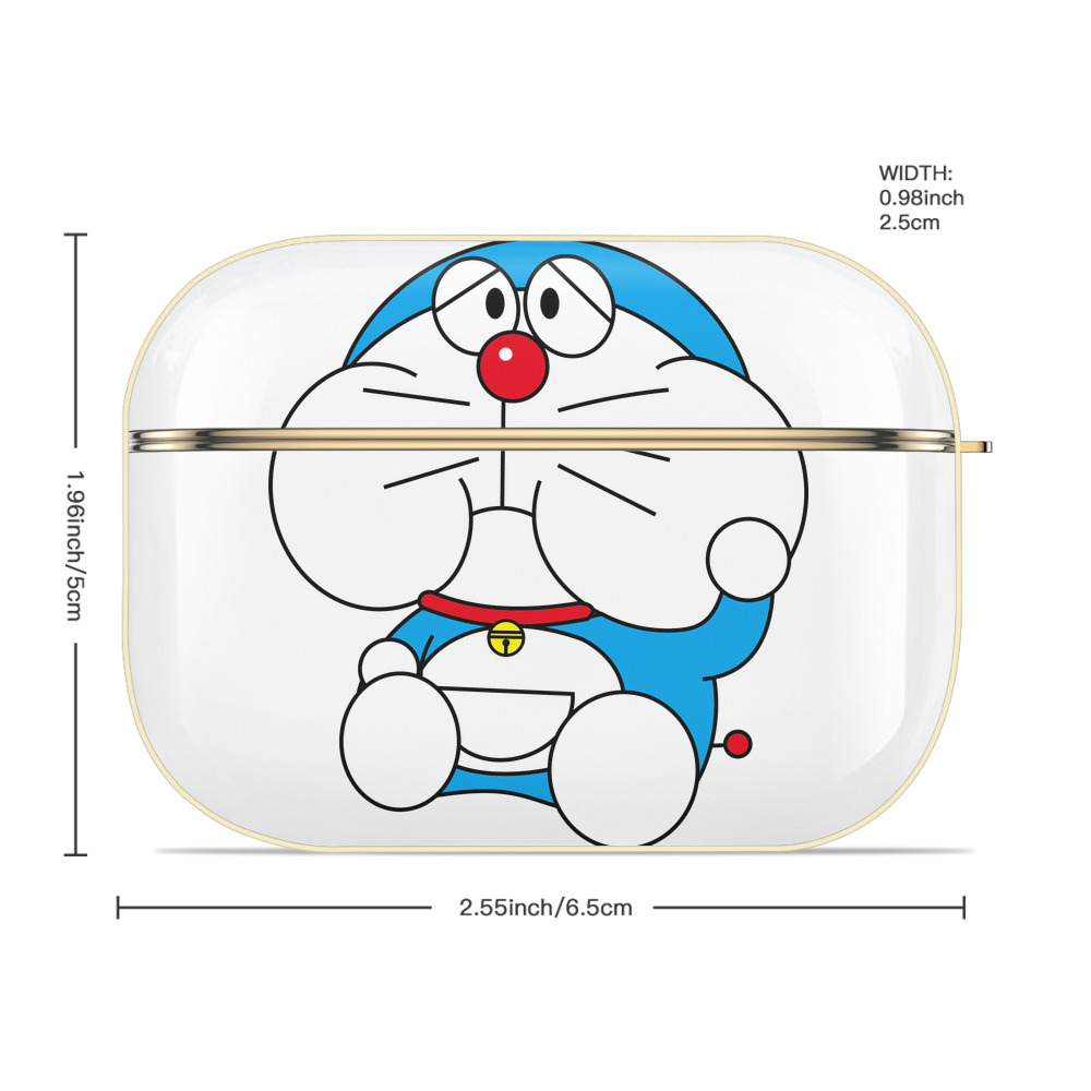 ドラえもん Doraemon 【AirPods Pro用】ハードシェル保護ケース｜耐衝撃・防指紋・カラビナ付き商品仕様