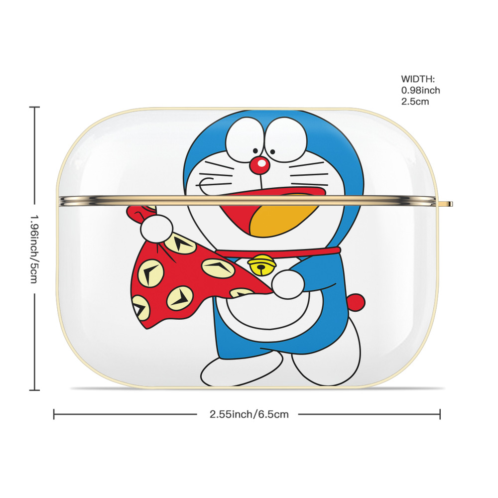ドラえもん Doraemon 【AirPods Pro用】ハードシェル保護ケース｜耐衝撃・防指紋・カラビナ付き商品仕様