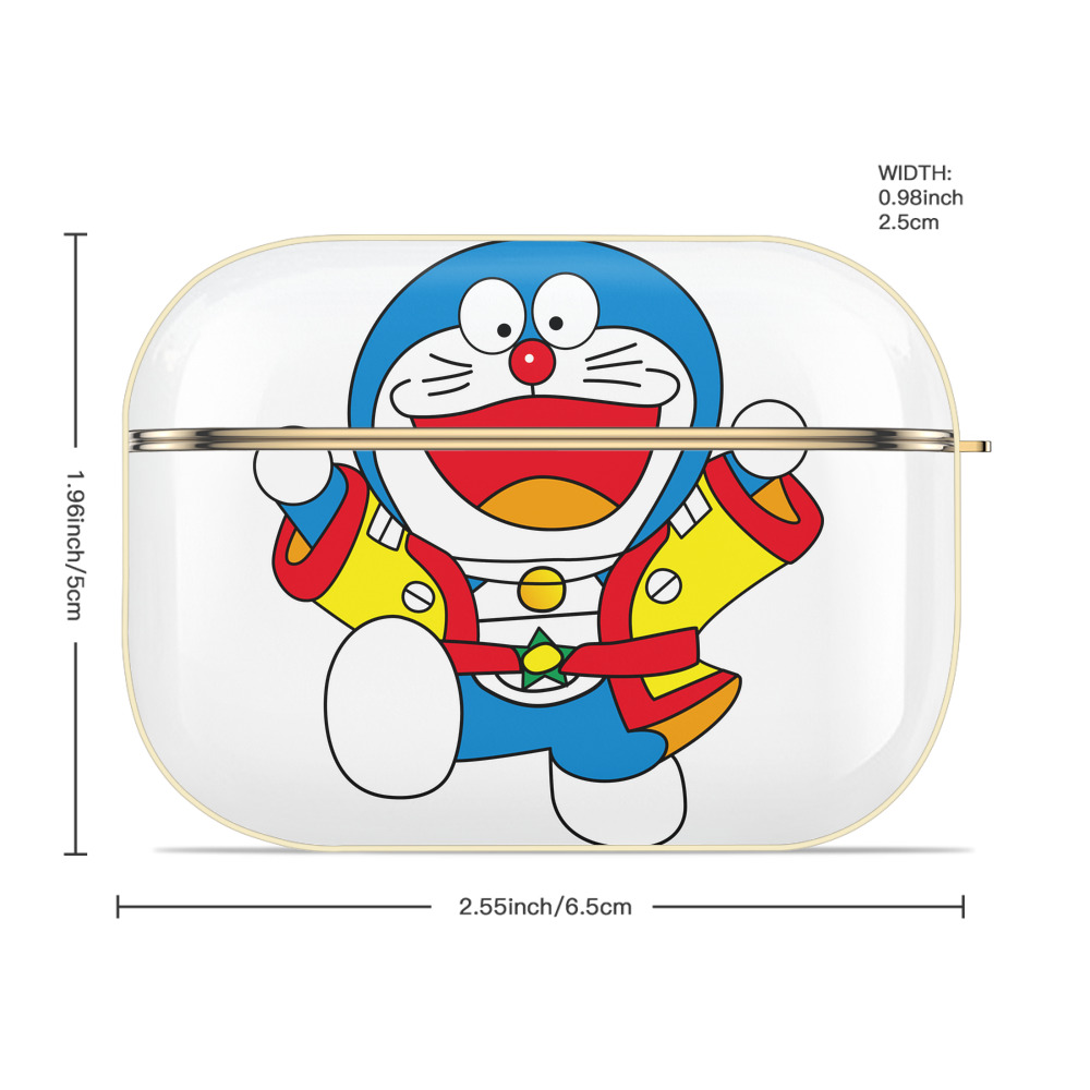 ドラえもん Doraemon 【AirPods Pro用】ハードシェル保護ケース｜耐衝撃・防指紋・カラビナ付き商品仕様