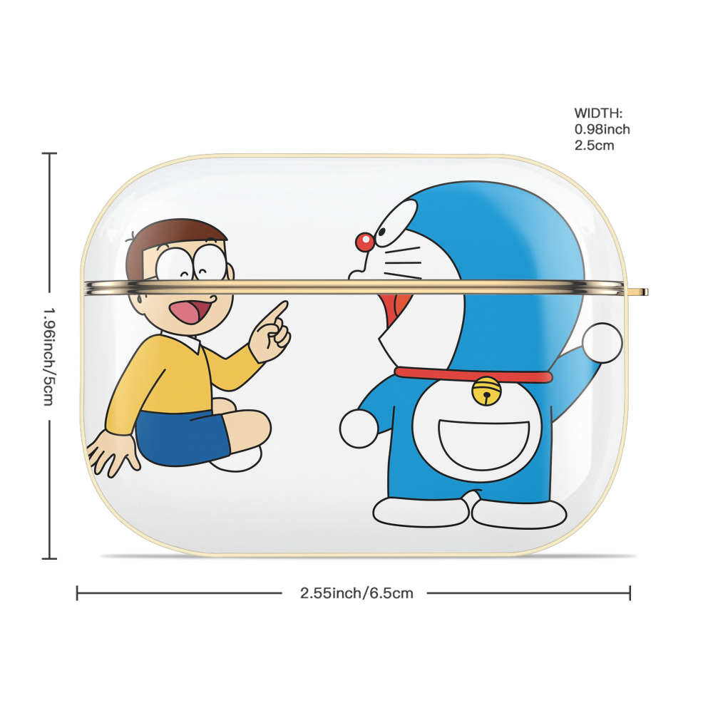 ドラえもん Doraemon 【AirPods Pro用】ハードシェル保護ケース｜耐衝撃・防指紋・カラビナ付き商品仕様