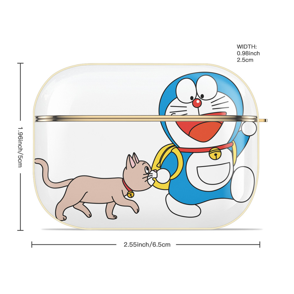 ドラえもん Doraemon 【AirPods Pro用】ハードシェル保護ケース｜耐衝撃・防指紋・カラビナ付き商品仕様