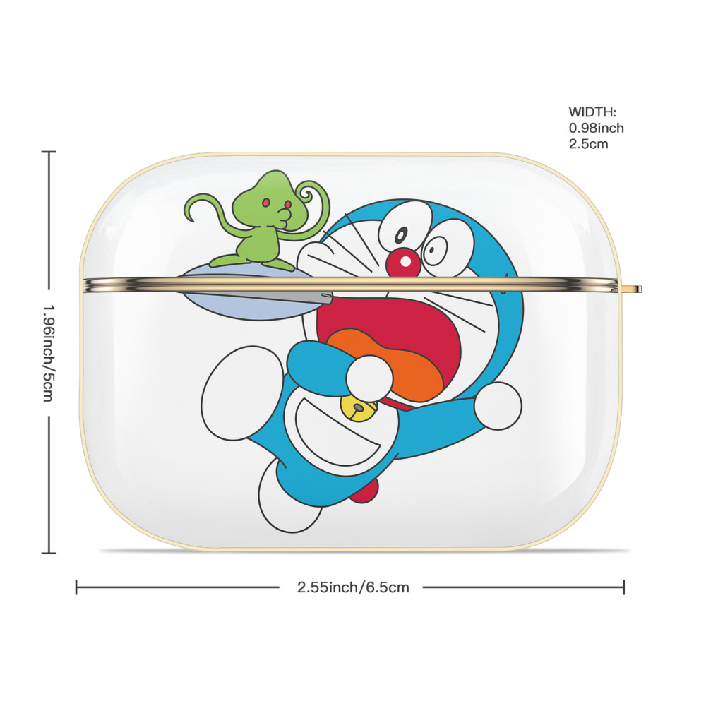 ドラえもん Doraemon 【AirPods Pro用】ハードシェル保護ケース｜耐衝撃・防指紋・カラビナ付き商品仕様