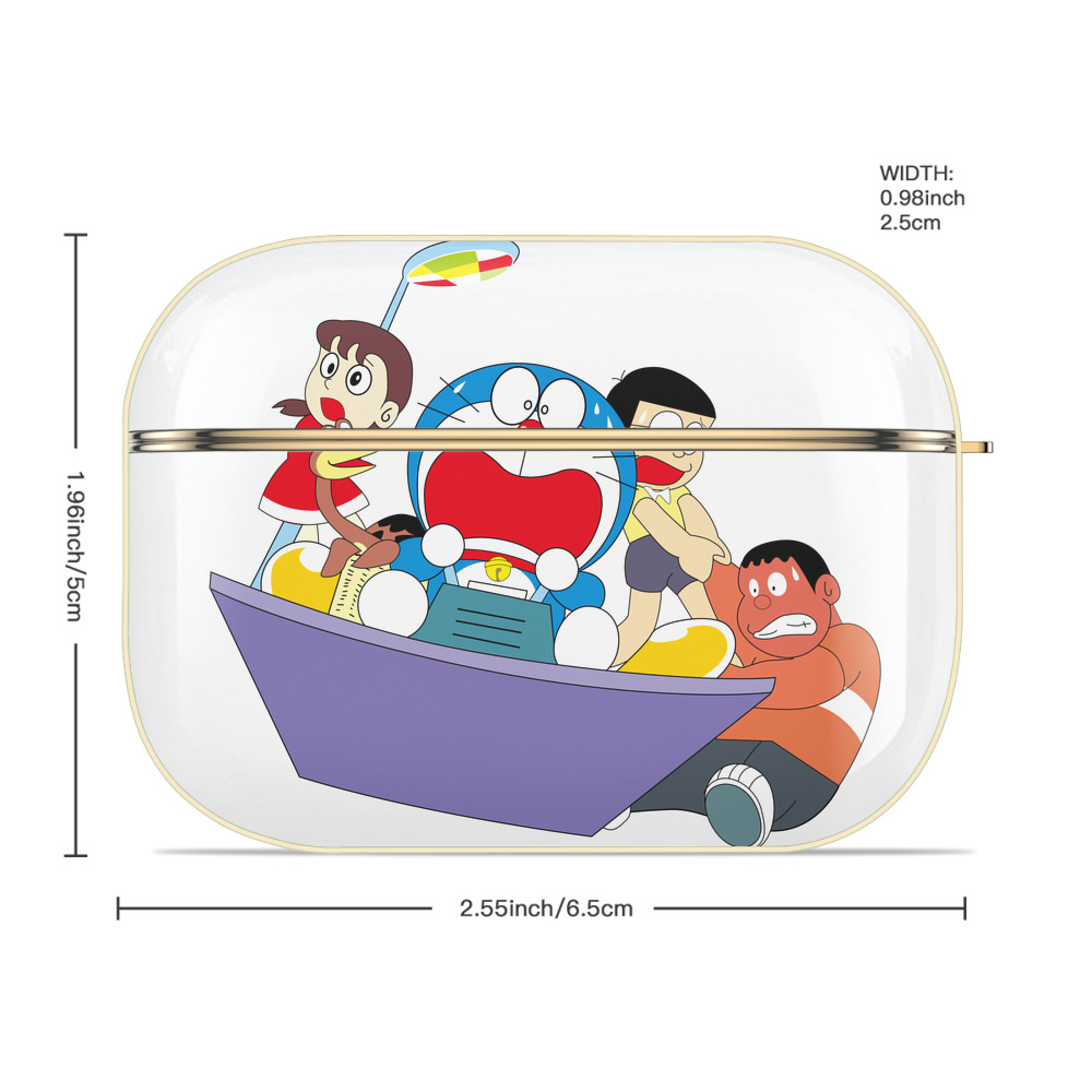 ドラえもん Doraemon 【AirPods Pro用】ハードシェル保護ケース｜耐衝撃・防指紋・カラビナ付き商品仕様