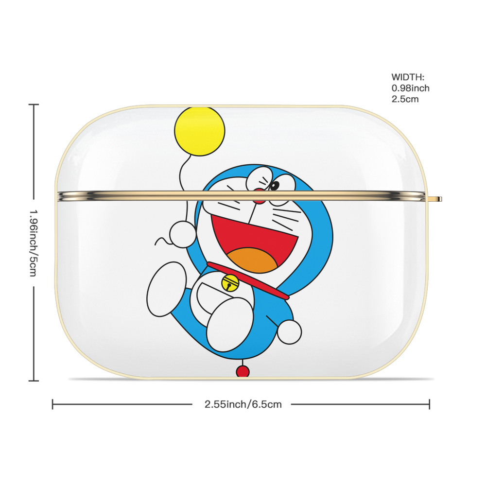 ドラえもん Doraemon 【AirPods Pro用】ハードシェル保護ケース｜耐衝撃・防指紋・カラビナ付き商品仕様