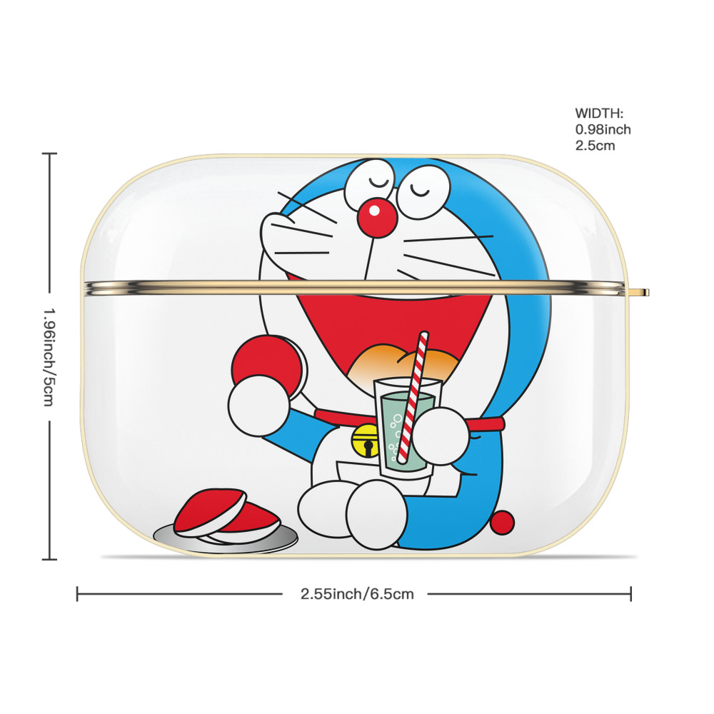 ドラえもん Doraemon 【AirPods Pro用】ハードシェル保護ケース｜耐衝撃・防指紋・カラビナ付き商品仕様