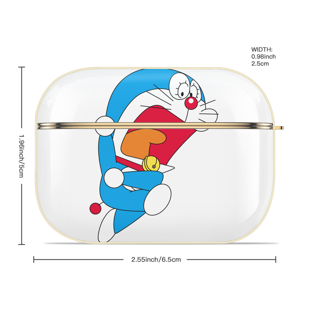ドラえもん Doraemon 【AirPods Pro用】ハードシェル保護ケース｜耐衝撃・防指紋・カラビナ付き商品仕様