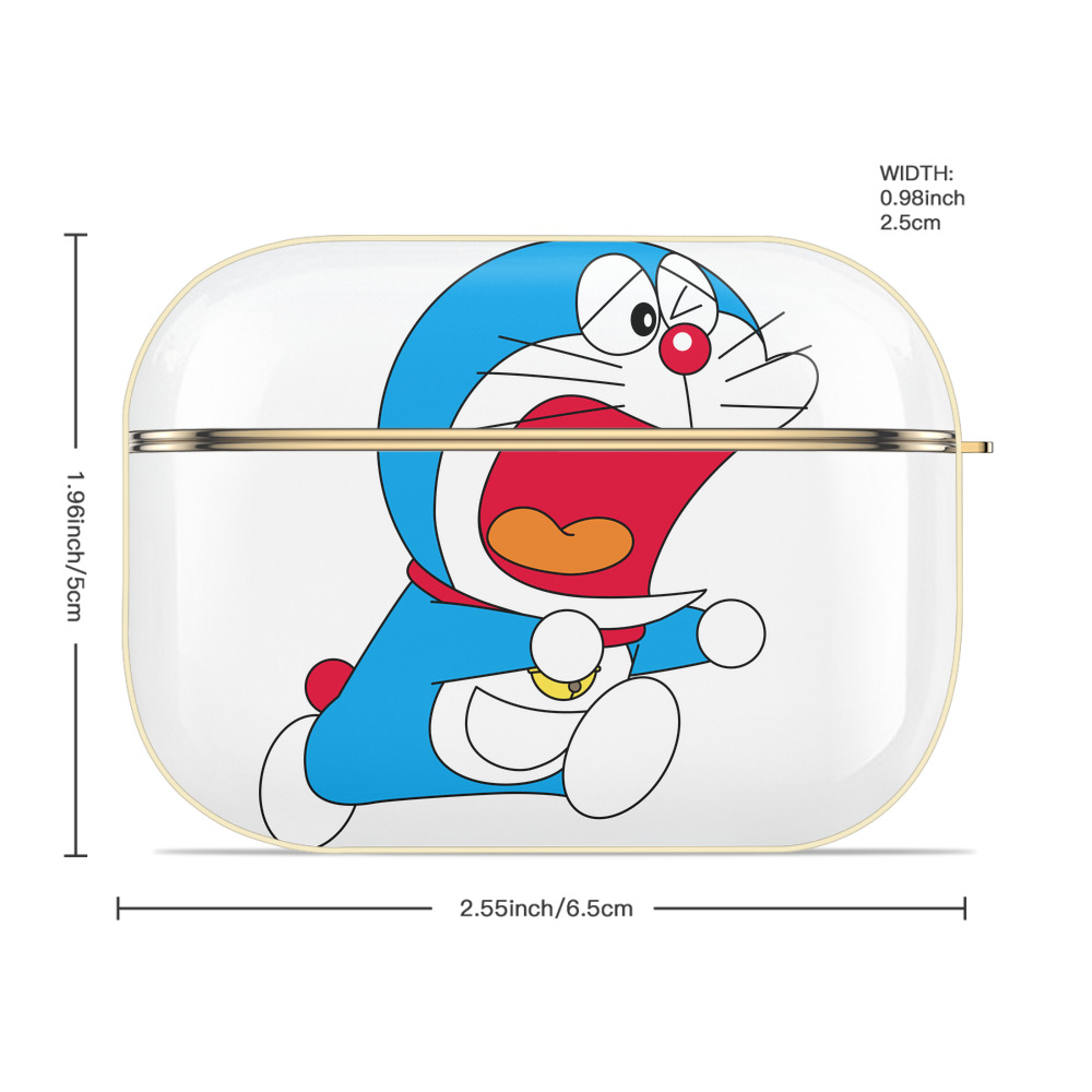 ドラえもん Doraemon 【AirPods Pro用】ハードシェル保護ケース｜耐衝撃・防指紋・カラビナ付き商品仕様