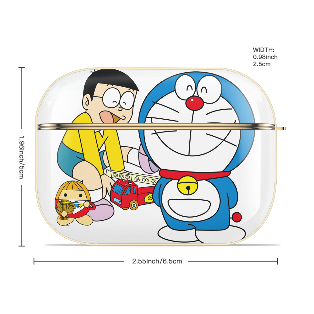 ドラえもん Doraemon 【AirPods Pro用】ハードシェル保護ケース｜耐衝撃・防指紋・カラビナ付き商品仕様