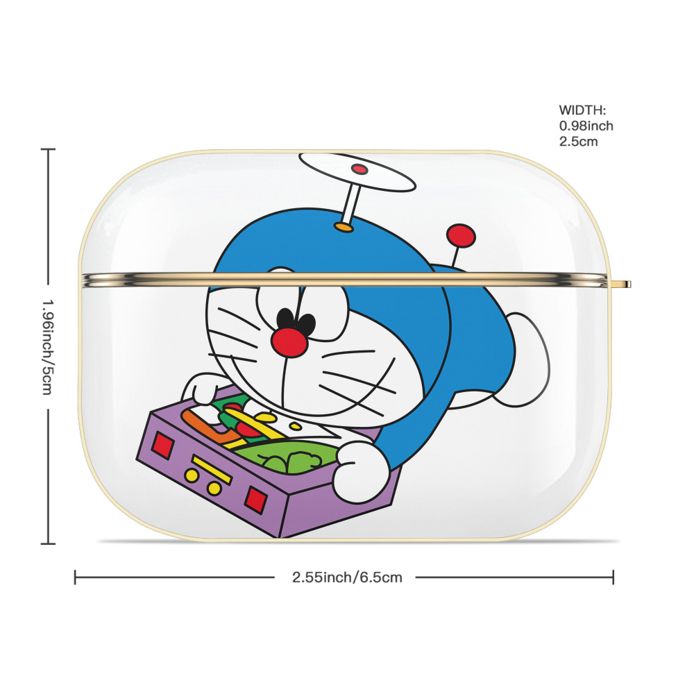 ドラえもん Doraemon 【AirPods Pro用】ハードシェル保護ケース｜耐衝撃・防指紋・カラビナ付き商品仕様
