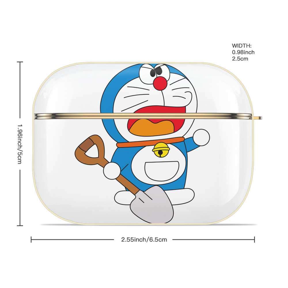 ドラえもん Doraemon 【AirPods Pro用】ハードシェル保護ケース｜耐衝撃・防指紋・カラビナ付き商品仕様