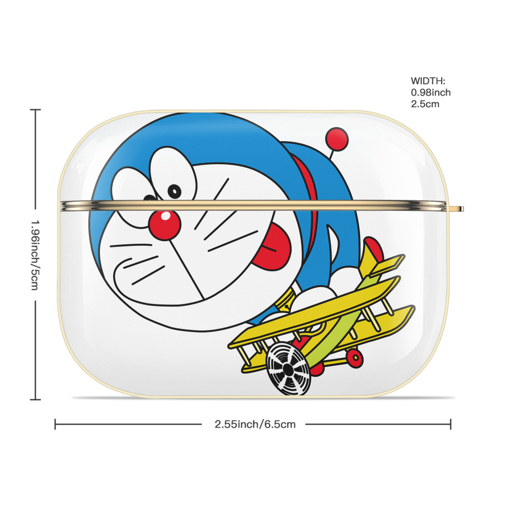 ドラえもん Doraemon 【AirPods Pro用】ハードシェル保護ケース｜耐衝撃・防指紋・カラビナ付き商品仕様
