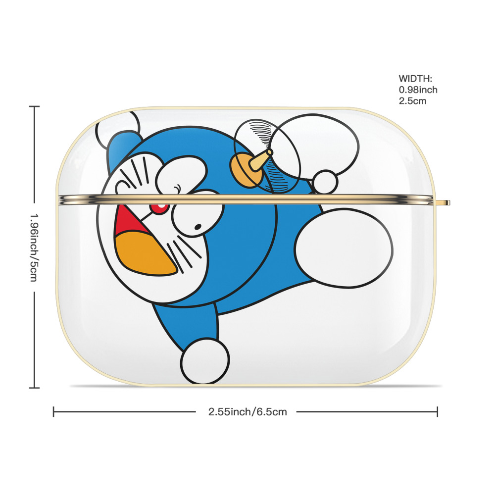 ドラえもん Doraemon 【AirPods Pro用】ハードシェル保護ケース｜耐衝撃・防指紋・カラビナ付き商品仕様