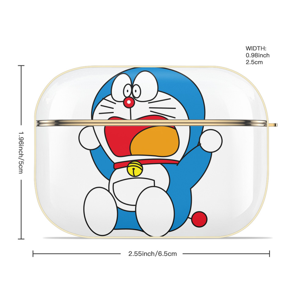 ドラえもん Doraemon 【AirPods Pro用】ハードシェル保護ケース｜耐衝撃・防指紋・カラビナ付き商品仕様
