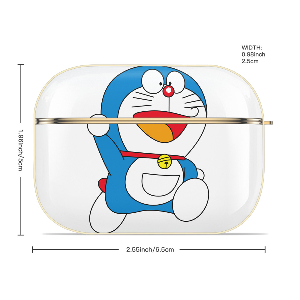 ドラえもん Doraemon 【AirPods Pro用】ハードシェル保護ケース｜耐衝撃・防指紋・カラビナ付き商品仕様